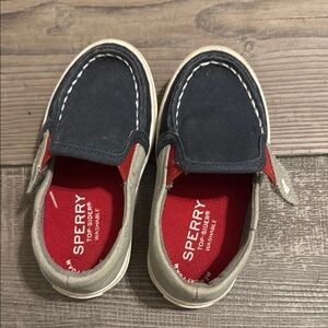 Sperry Blue and Red Moccasins Slip-On Nautical Style